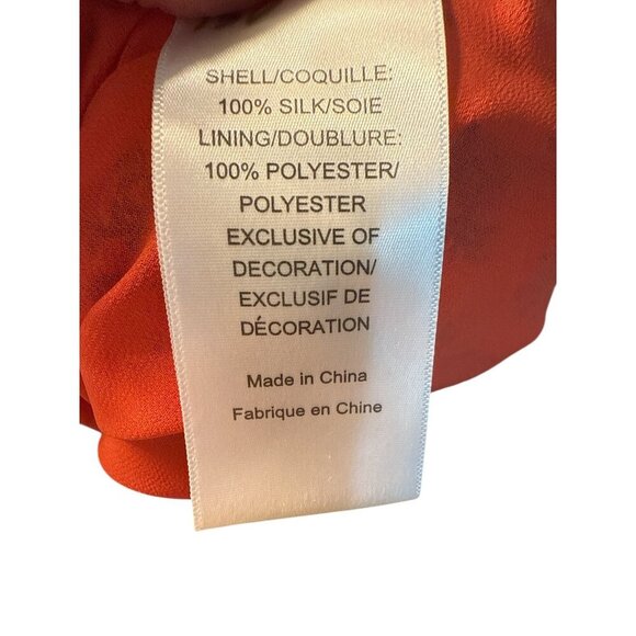 TORY BURCH 100% Silk Short Sleeve Mini Floral Orange Dress Size 0, EUC - Picture 6 of 8